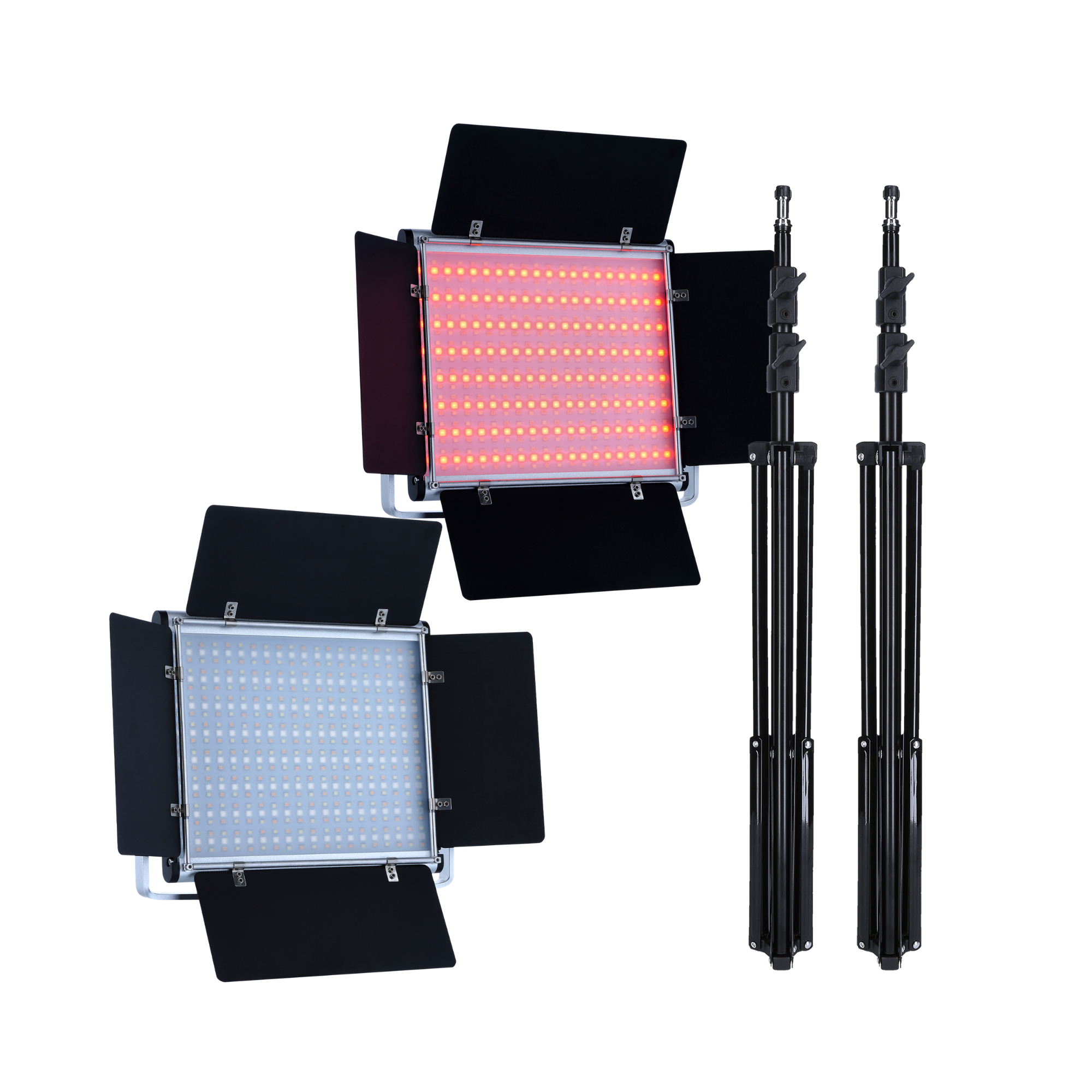 Bundle 2x LUMIS LED Panel 600 RGB incl. Light Stands