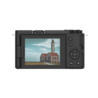 B-Ware Compactline 10x Flip Screen | 64 MP Digitalkamera mit 4K