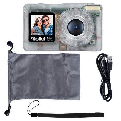Compactline Pocket | Transparent | 48MP Digitalkamera mit 4K