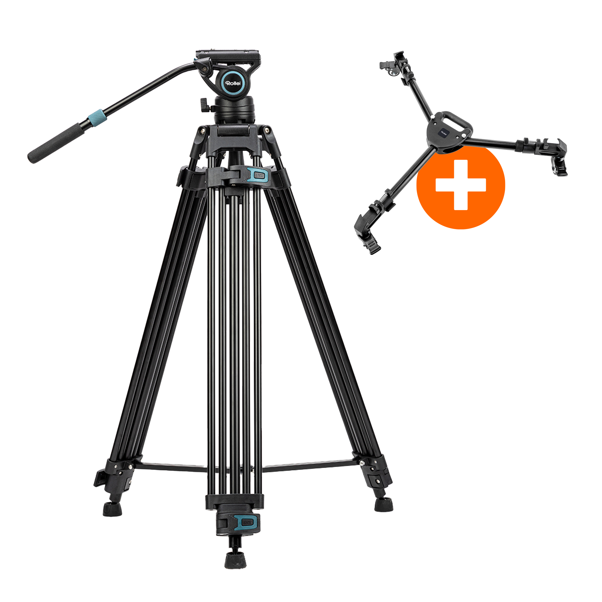 Bundle V9i Video Tripod + Universal Tripod Dolly