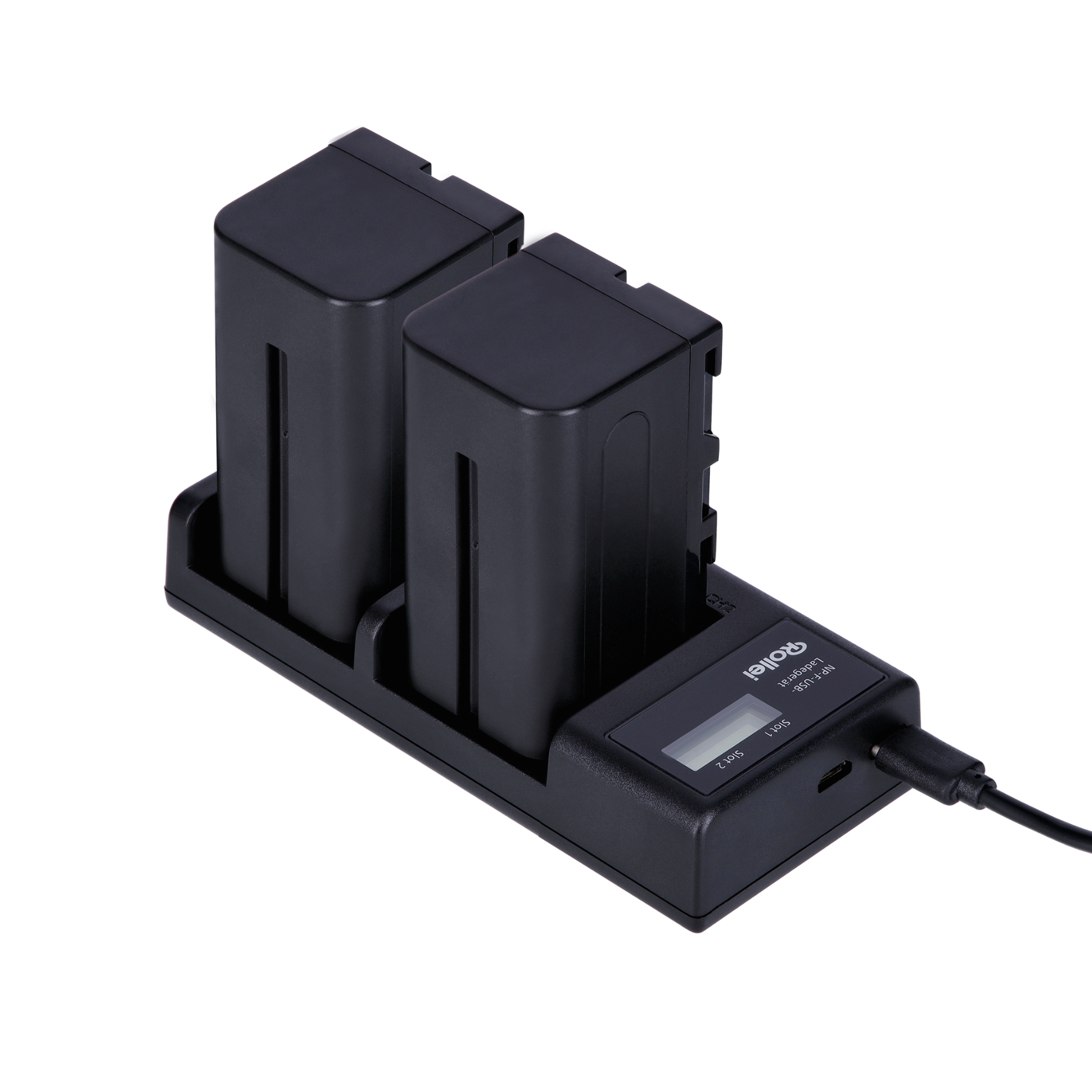 Bundle Charger incl. 2x NP-F Battery with USB-C | various capacities